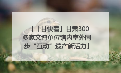「甘快看」甘肃300多家文博单位馆内室外同步“互动”遗产新活力