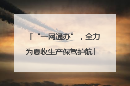 “一网通办”，全力为夏收生产保驾护航