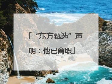 “东方甄选”声明：他已离职