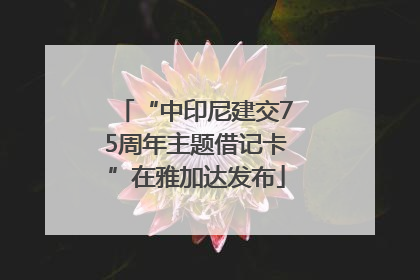 “中印尼建交75周年主题借记卡”在雅加达发布