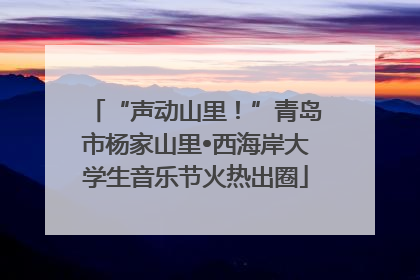 “声动山里！”青岛市杨家山里•西海岸大学生音乐节火热出圈