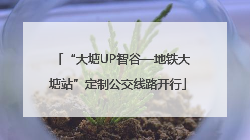 “大塘UP智谷—地铁大塘站”定制公交线路开行