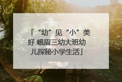 “幼”见“小”美好 峨眉三幼大班幼儿探秘小学生活