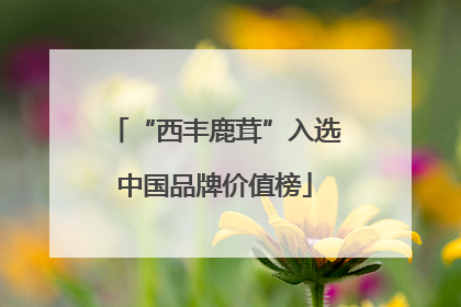“西丰鹿茸”入选中国品牌价值榜