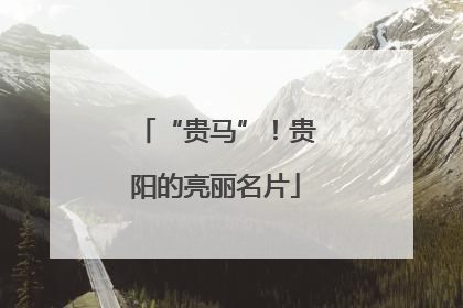 “贵马”！贵阳的亮丽名片