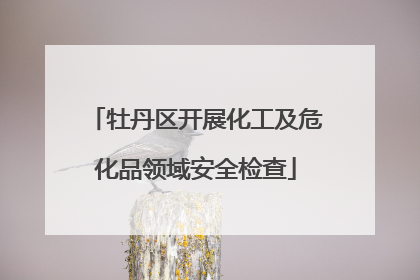牡丹区开展化工及危化品领域安全检查
