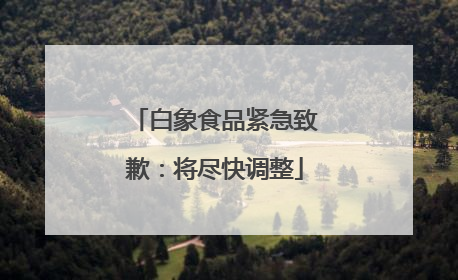 白象食品紧急致歉：将尽快调整