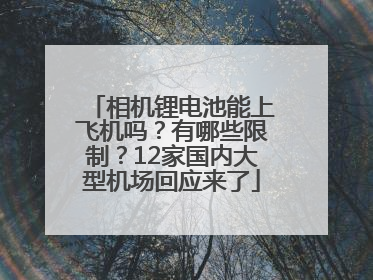 相机锂电池能上飞机吗？有哪些限制？12家国内大型机场回应来了