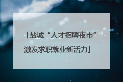 盐城“人才招聘夜市”激发求职就业新活力
