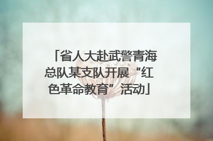 省人大赴武警青海总队某支队开展“红色革命教育”活动