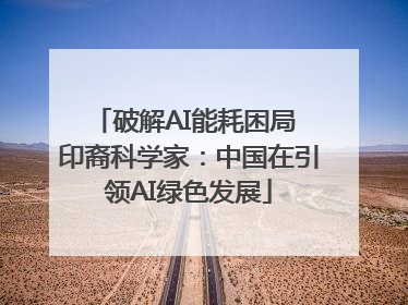 破解AI能耗困局 印裔科学家：中国在引领AI绿色发展