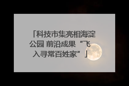 科技市集亮相海淀公园 前沿成果“飞入寻常百姓家”