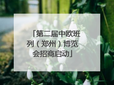 第二届中欧班列（郑州）博览会招商启动