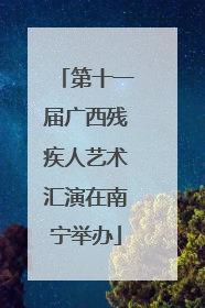 第十一届广西残疾人艺术汇演在南宁举办