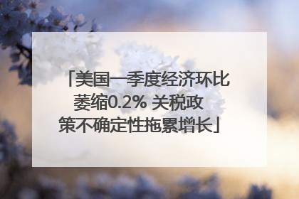 美国一季度经济环比萎缩0.2% 关税政策不确定性拖累增长