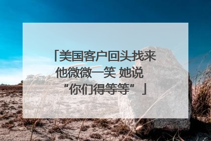 美国客户回头找来 他微微一笑 她说“你们得等等”