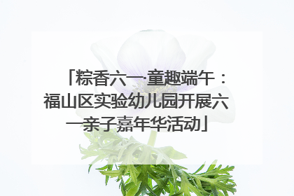粽香六一·童趣端午：福山区实验幼儿园开展六一亲子嘉年华活动