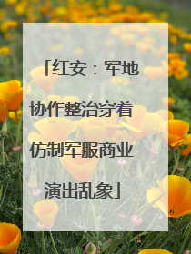 红安：军地协作整治穿着仿制军服商业演出乱象