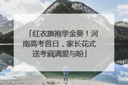 红衣旗袍擎金葵！河南高考首日，家长花式送考藏满爱与盼