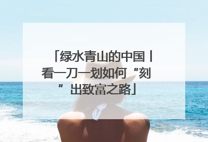 绿水青山的中国丨看一刀一划如何“刻”出致富之路