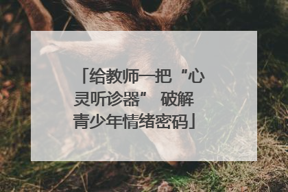 给教师一把“心灵听诊器” 破解青少年情绪密码