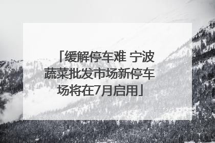 缓解停车难 宁波蔬菜批发市场新停车场将在7月启用