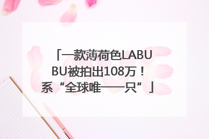 一款薄荷色LABUBU被拍出108万！系“全球唯一一只”