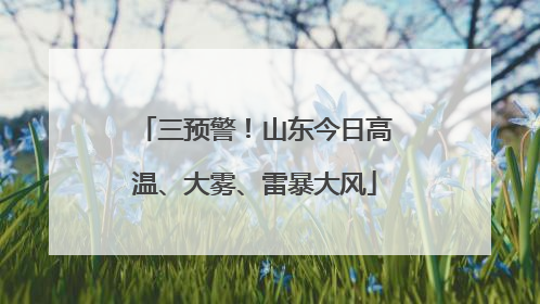 三预警！山东今日高温、大雾、雷暴大风