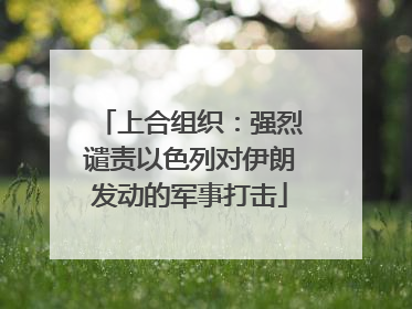上合组织：强烈谴责以色列对伊朗发动的军事打击