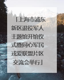 上海市浦东新区退役军人主题馆开馆仪式暨同心军民戎爱联盟片区交流会举行