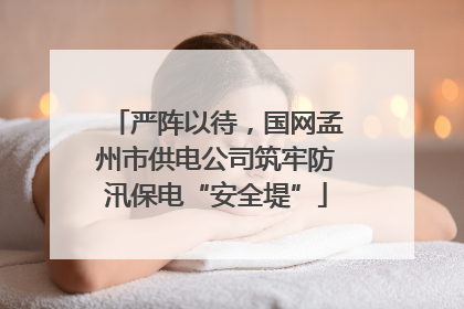 严阵以待，国网孟州市供电公司筑牢防汛保电“安全堤”