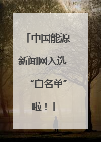 中国能源新闻网入选“白名单”啦！