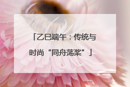 乙巳端午：传统与时尚“同舟荡桨”