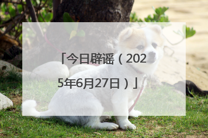 今日辟谣（2025年6月27日）
