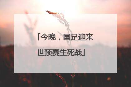 今晚，国足迎来世预赛生死战