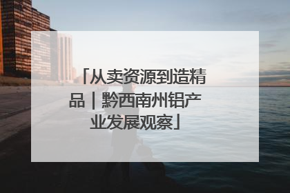 从卖资源到造精品｜黔西南州铝产业发展观察