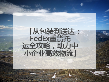 从包装到送达：FedEx重货托运全攻略，助力中小企业高效物流