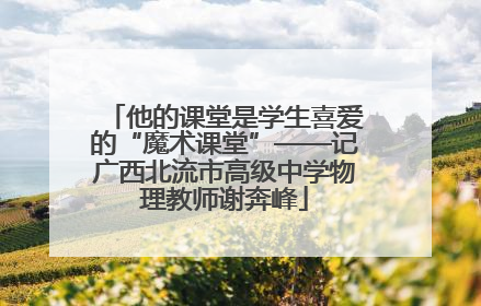 他的课堂是学生喜爱的“魔术课堂”——记广西北流市高级中学物理教师谢奔峰