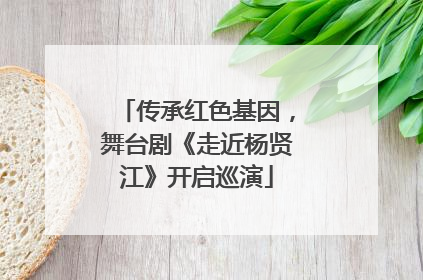 传承红色基因，舞台剧《走近杨贤江》开启巡演