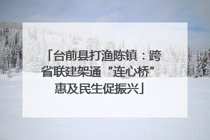 台前县打渔陈镇：跨省联建架通“连心桥” 惠及民生促振兴