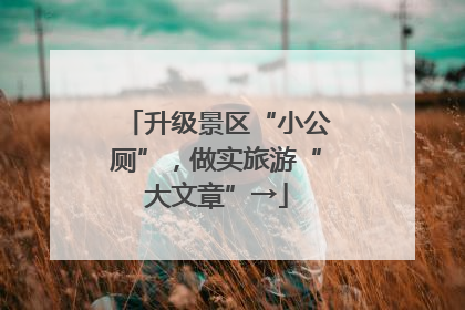 升级景区“小公厕”，做实旅游“大文章”→