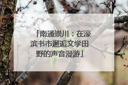 南通崇川：在濠滨书市邂逅文学田野的声音漫游