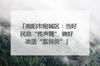 南阳市宛城区：当好民意“传声筒” 做好改造“监督员”