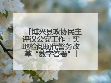 博兴县政协民主评议公安工作：实地检阅现代警务改革“数字答卷”