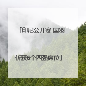 印尼公开赛 国羽斩获6个四强席位