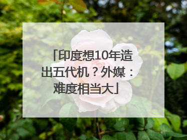 印度想10年造出五代机？外媒：难度相当大
