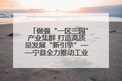 做强“一区三园”产业集群 打造高质量发展“新引擎”——宁县全力推动工业经济提质增效