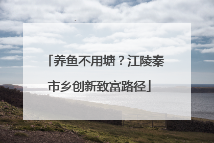 养鱼不用塘？江陵秦市乡创新致富路径