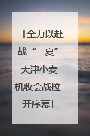 全力以赴战“三夏” 天津小麦机收会战拉开序幕