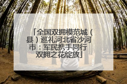 全国双拥模范城（县）巡礼河北省沙河市：军民携手同行 双拥之花绽放